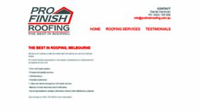 What Profinishroofing.com.au website looked like in 2019 (4 years ago)