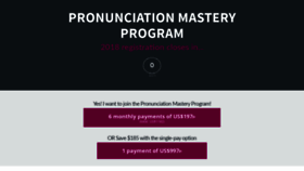 What Pronunciationmastery.com website looked like in 2019 (4 years ago)