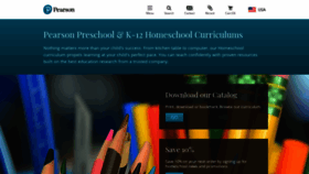 What Pearsonhomeschool.com website looked like in 2019 (4 years ago)