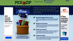 What Picknzip.com website looked like in 2019 (4 years ago)