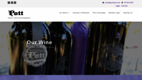 What Pottwine.com website looked like in 2019 (4 years ago)