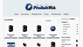 What Produitweb.com website looked like in 2019 (4 years ago)
