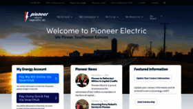 What Pioneerelectric.coop website looked like in 2019 (4 years ago)