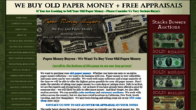 What Papermoneybuyers.com website looked like in 2019 (4 years ago)