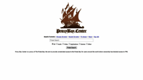 What Proxybay.center website looked like in 2019 (4 years ago)