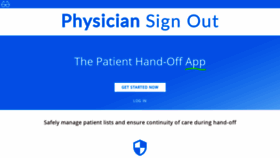 What Physiciansignout.com website looked like in 2019 (4 years ago)