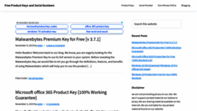 What Productkeysfree.com website looked like in 2019 (4 years ago)
