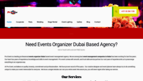 What Proeventdubai.com website looked like in 2019 (4 years ago)