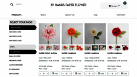 What Paperflowerbyhands.com website looked like in 2019 (4 years ago)
