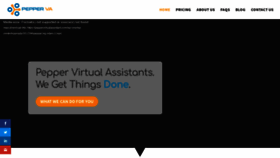 What Peppervirtualassistant.com website looked like in 2019 (4 years ago)