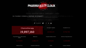 What Pharmadeathclock.com website looked like in 2019 (4 years ago)