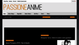 What Passioneanime.it website looked like in 2019 (4 years ago)