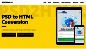 What Psd2htmlindia.com website looked like in 2019 (4 years ago)