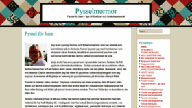 What Pysselmormor.se website looked like in 2019 (4 years ago)