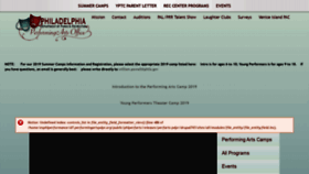 What Performingartspdpr.org website looked like in 2019 (4 years ago)