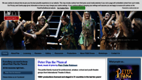 What Peterpanthemusical.com website looked like in 2019 (4 years ago)