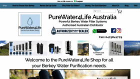 What Purewater4life.com.au website looked like in 2019 (4 years ago)
