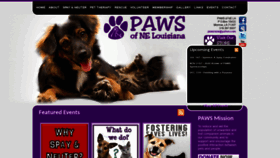 What Pawsnela.org website looked like in 2019 (4 years ago)