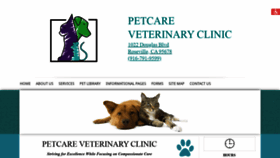 What Petcarevetclinic.com website looked like in 2019 (4 years ago)