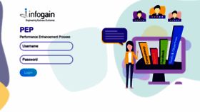 What Pep.infogain.com website looked like in 2019 (4 years ago)