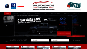 What Proudfootmotors.ie website looked like in 2019 (4 years ago)