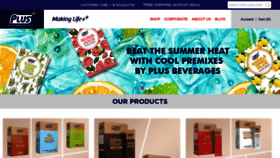 What Plusbeverages.com website looked like in 2019 (4 years ago)