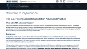 What Psyrehab.ca website looked like in 2019 (4 years ago)