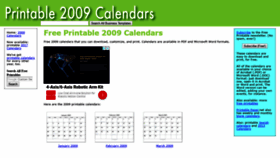 What Printable2009calendar.net website looked like in 2019 (4 years ago)