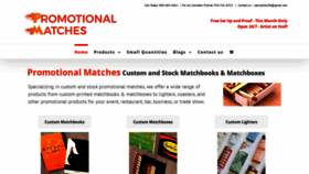 What Promotionalmatches.com website looked like in 2019 (4 years ago)