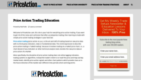 What Priceaction.com website looked like in 2019 (4 years ago)