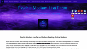 What Psychicmediumlisaparon.com website looked like in 2019 (4 years ago)
