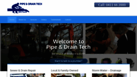 What Pipeanddraintech.com.au website looked like in 2019 (4 years ago)