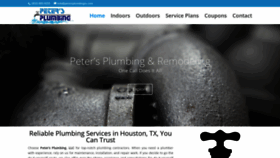 What Petersplumbingtx.com website looked like in 2019 (4 years ago)