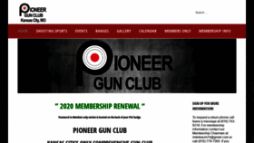 What Pioneergunclub.org website looked like in 2019 (4 years ago)
