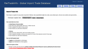 What Paktradeinfo.com website looked like in 2019 (4 years ago)