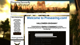 What Presearing.com website looked like in 2019 (4 years ago)