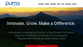 What Pumacreative.com website looked like in 2019 (4 years ago)