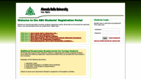 What Portal.abu.edu.ng website looked like in 2019 (4 years ago)