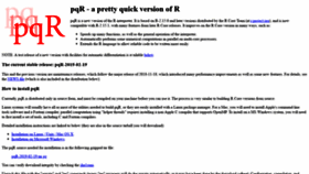 What Pqr-project.org website looked like in 2019 (4 years ago)