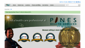 What Pineshealth.org website looked like in 2019 (4 years ago)