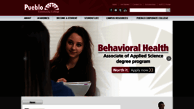 What Pueblocc.edu website looked like in 2019 (5 years ago)