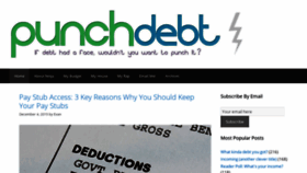 What Punchdebtintheface.com website looked like in 2019 (4 years ago)