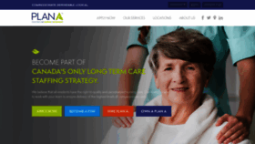 What Planahealthcarestaffing.ca website looked like in 2019 (4 years ago)