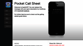 What Pocketcallsheet.com website looked like in 2019 (4 years ago)
