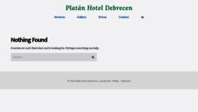 What Platanhotel.eu website looked like in 2019 (4 years ago)