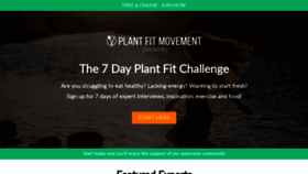 What Plantfitmovement.com website looked like in 2019 (4 years ago)