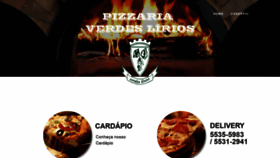What Pizzariaverdeslirios.com.br website looked like in 2019 (4 years ago)
