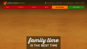 What Peterpiperpizza.com website looked like in 2019 (4 years ago)