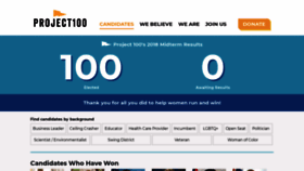 What Project100.org website looked like in 2019 (4 years ago)