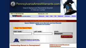 What Pennsylvaniaarrestwarrants.com website looked like in 2019 (4 years ago)